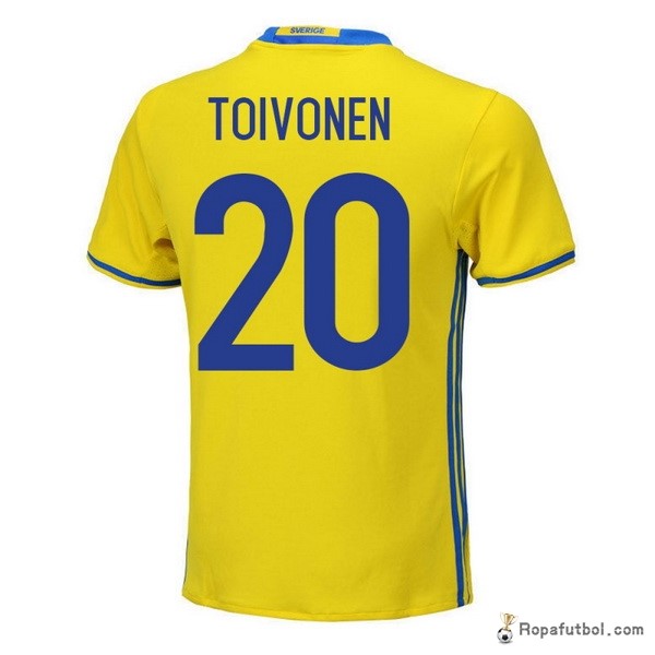 Camiseta Sweden Replica Primera Ropa Toivonen 2018 Amarillo